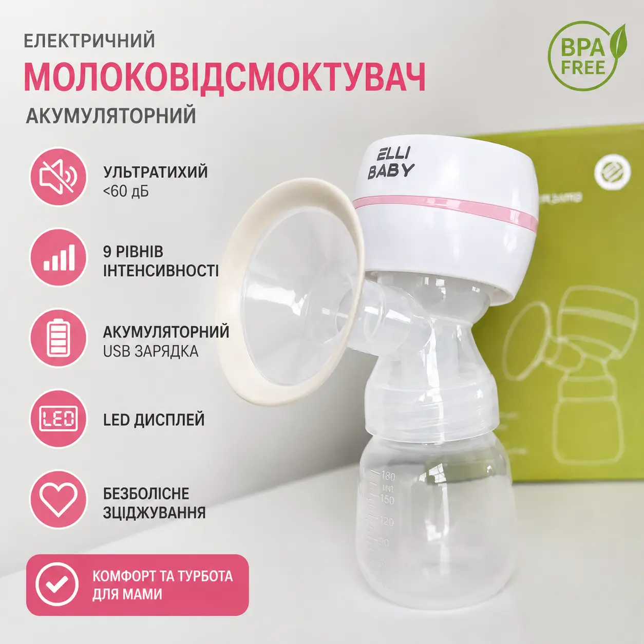 Електричний молоковідсмоктувач Elli Baby